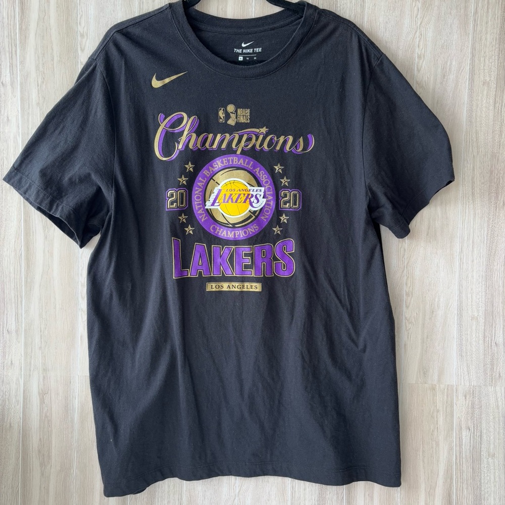 Nike Lakers Champions 2020  Black T-Shirt